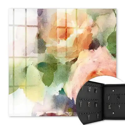 Bloemenmotief in pastelkleuren