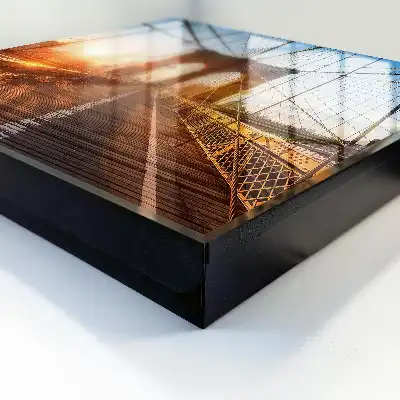 De ondergaande zon zorgt voor symmetrie
