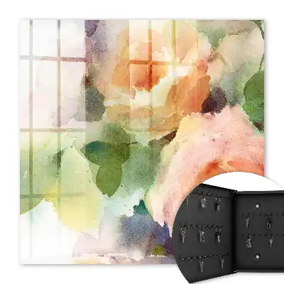 Aquarelbloemen in subtiele kleuren