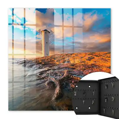 Zonsondergang bij de vuurtoren