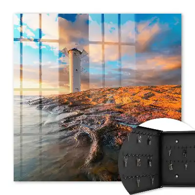 Zonsondergang bij de vuurtoren