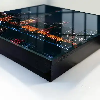 Een nachtelijke stad vol lichtjes