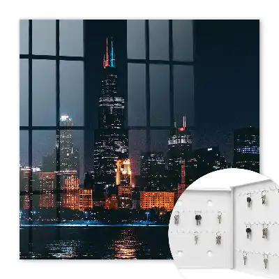 Een nachtelijke stad vol lichtjes