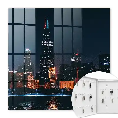 Een nachtelijke stad vol lichtjes