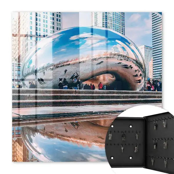 Een stedelijke reflectie die de stad weerspiegelt