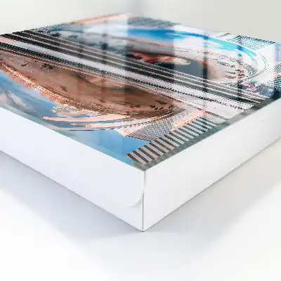 Een stedelijke reflectie die de stad weerspiegelt