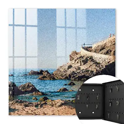 Kustlandschap met blauwe zee