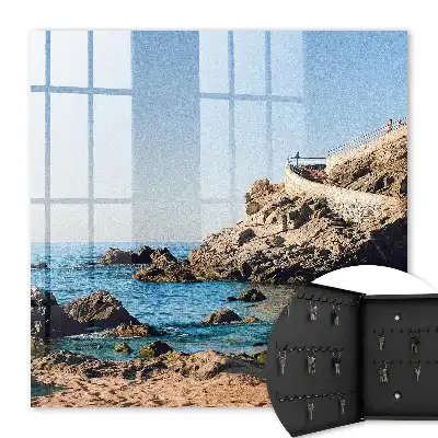 Kustlandschap met blauwe zee