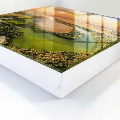 Natuurlandschap bij zonsondergang