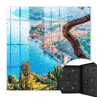 Vakantielandschap aan de kust van de baai
