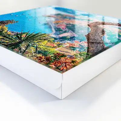 Vakantielandschap aan de kust van de baai