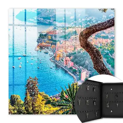 Vakantielandschap aan de kust van de baai