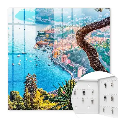 Vakantielandschap aan de kust van de baai