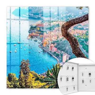 Vakantielandschap aan de kust van de baai