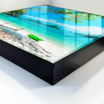 Tropisch paradijs in zeegroen