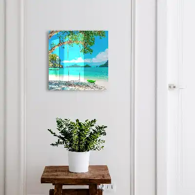 Tropisch paradijs in zeegroen