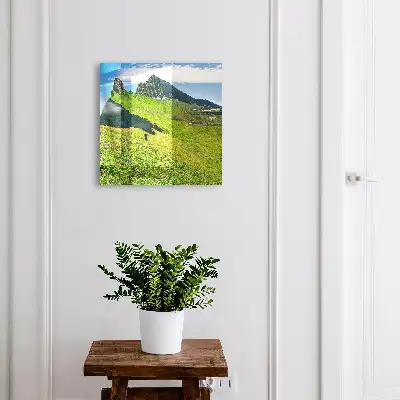 Groene bergen, blauwe lucht