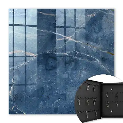 Blauw marmer met subtiele lijnen