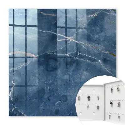 Blauw marmer met subtiele lijnen