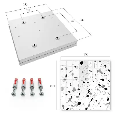 Monochroom terrazzo-stijl