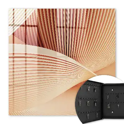 Abstracte golven in crème- en beigetinten