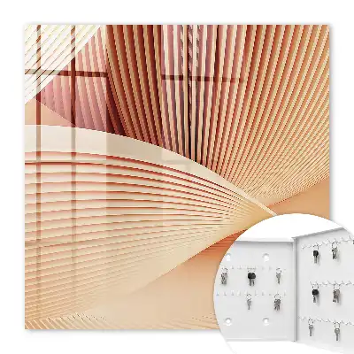 Abstracte golven in crème- en beigetinten