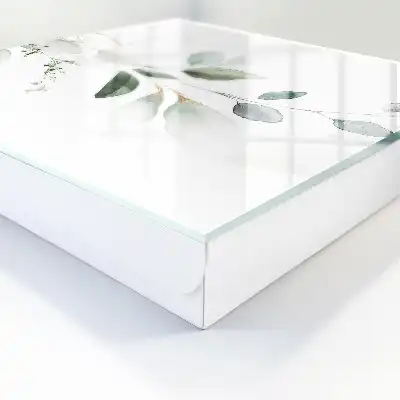 Aquarelbladeren in witte pastelkleuren