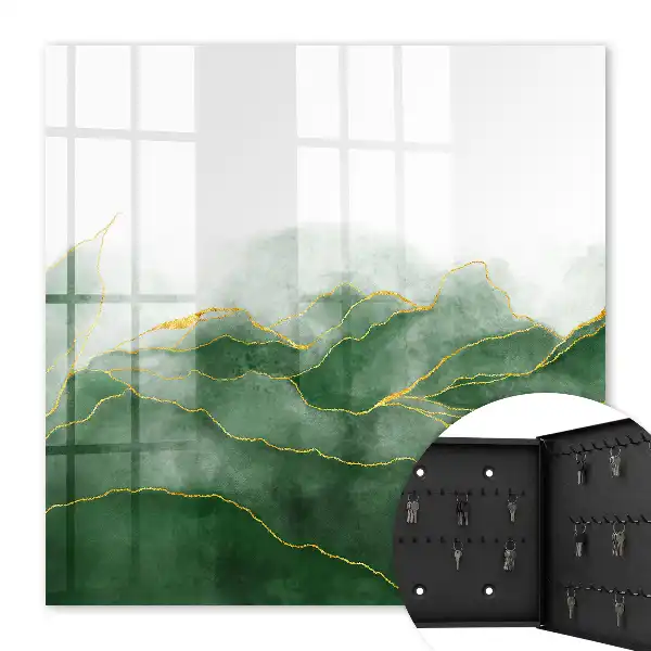 Groene heuvels in aquarelstijl