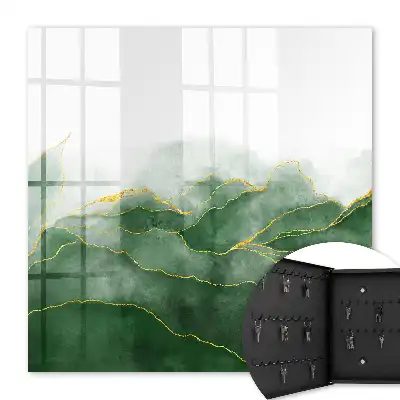 Groene heuvels in aquarelstijl