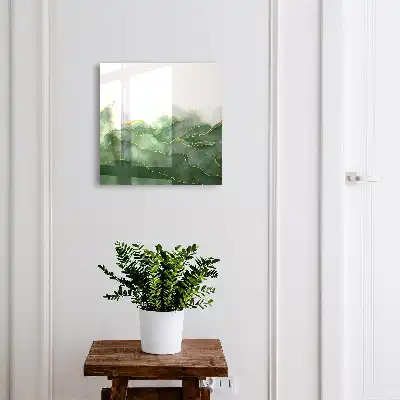 Groene heuvels in aquarelstijl