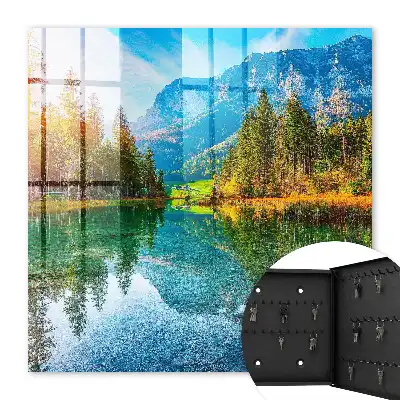 Wanddecoratie van een rustgevend berglandschap