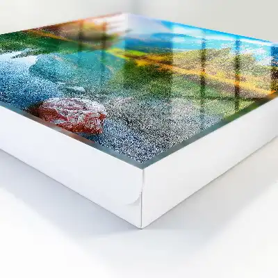 Wanddecoratie van een rustgevend berglandschap