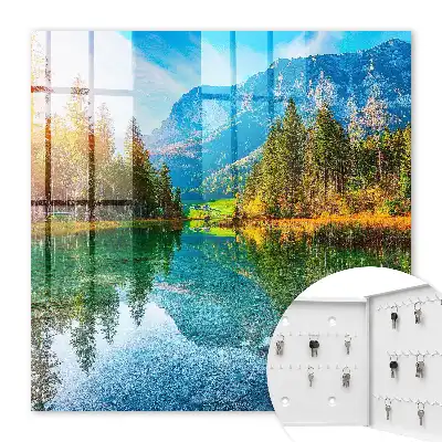 Wanddecoratie van een rustgevend berglandschap