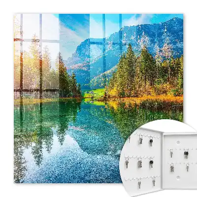 Wanddecoratie van een rustgevend berglandschap