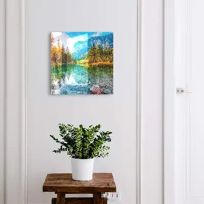Wanddecoratie van een rustgevend berglandschap