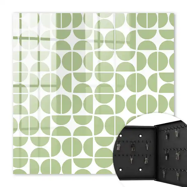 Groene geometrische vormen op een witte achtergrond