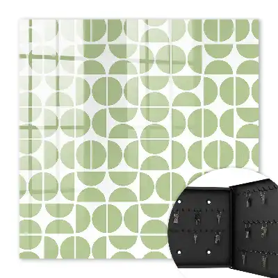 Groene geometrische vormen op een witte achtergrond