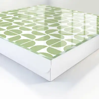 Groene geometrische vormen op een witte achtergrond