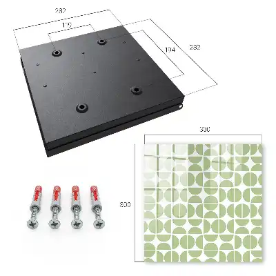 Groene geometrische vormen op een witte achtergrond