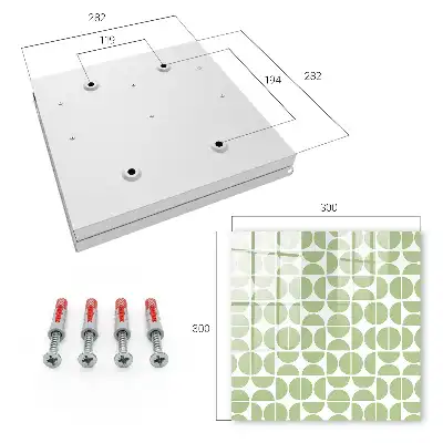 Groene geometrische vormen op een witte achtergrond