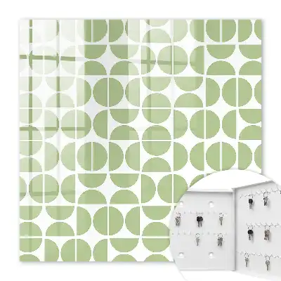 Groene geometrische vormen op een witte achtergrond