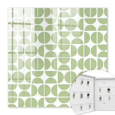 Groene geometrische vormen op een witte achtergrond