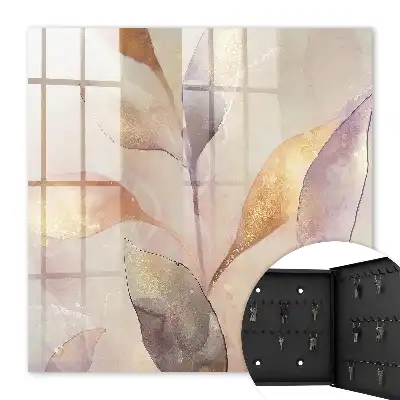 Behang met pastelkleurige bladeren zonder contrast