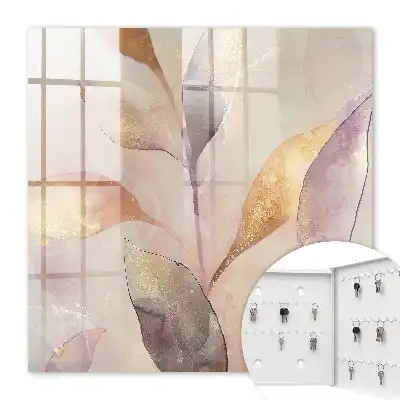 Behang met pastelkleurige bladeren zonder contrast