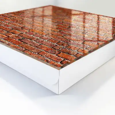 Bakstenen muur met warme tinten