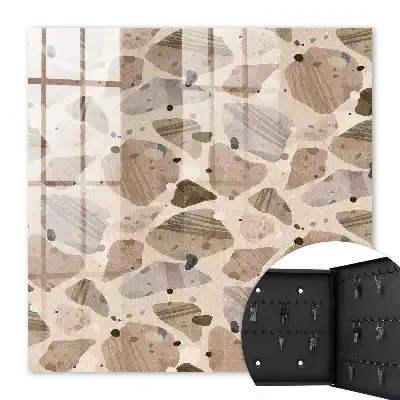 Organische compositie in beige en bruin