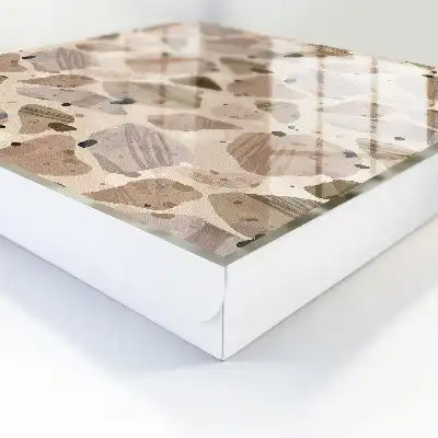 Organische compositie in beige en bruin