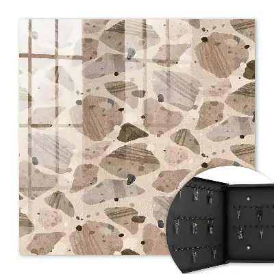 Organische compositie in beige en bruin