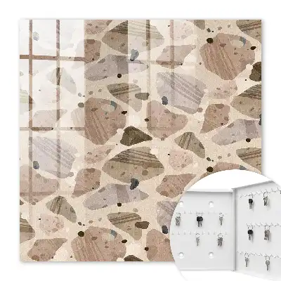 Organische compositie in beige en bruin