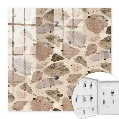 Organische compositie in beige en bruin
